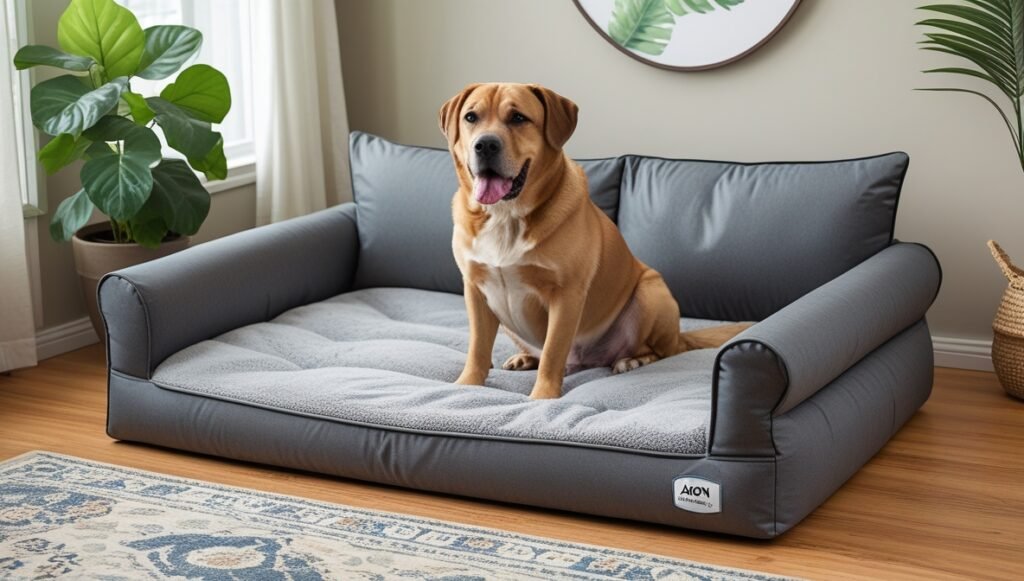 big dog couch bed with washable cover.