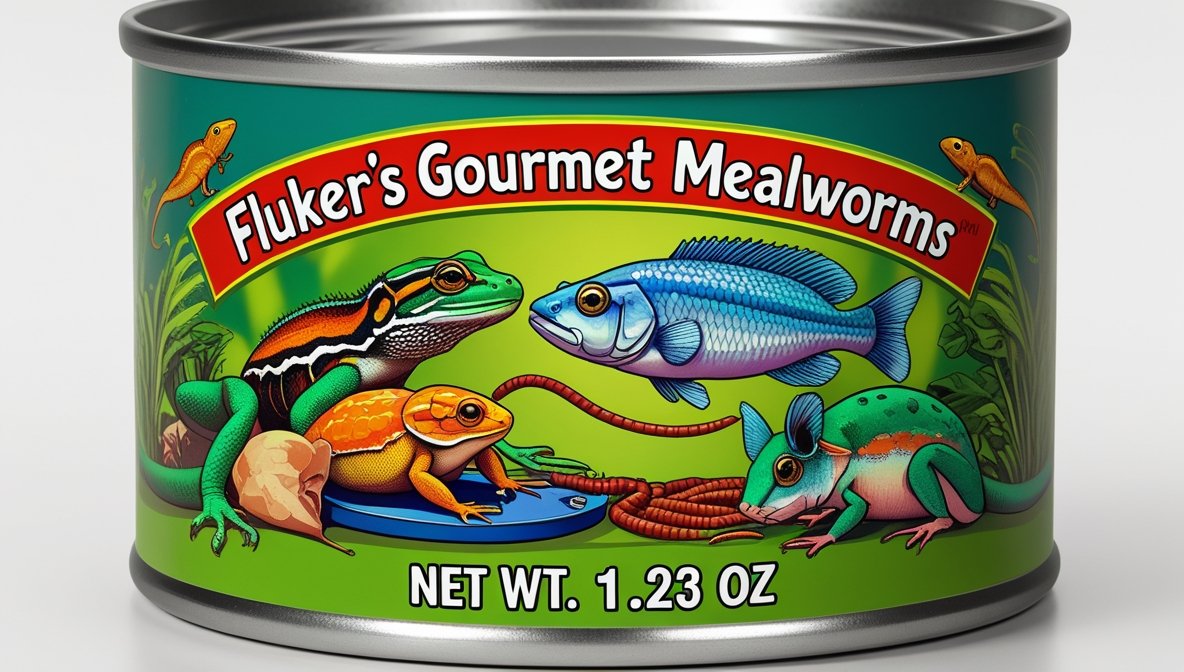 A comparison photo of top-rated canned food for reptiles including Zoo Med, Repashy, and Flukers for Bearded Dragons and Geckos.