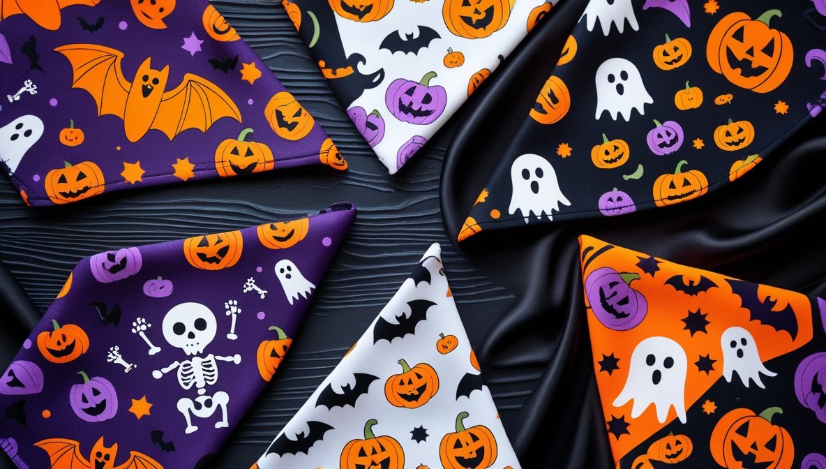 halloween dog bandanas